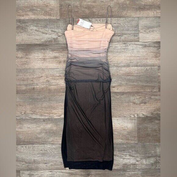 ZARA BLOGGER FAVE!!! Fitted Gradient Midi Dress NWT 🤍 - Picture 16 of 16